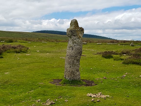 Dartmoor mediaeval cross on moor