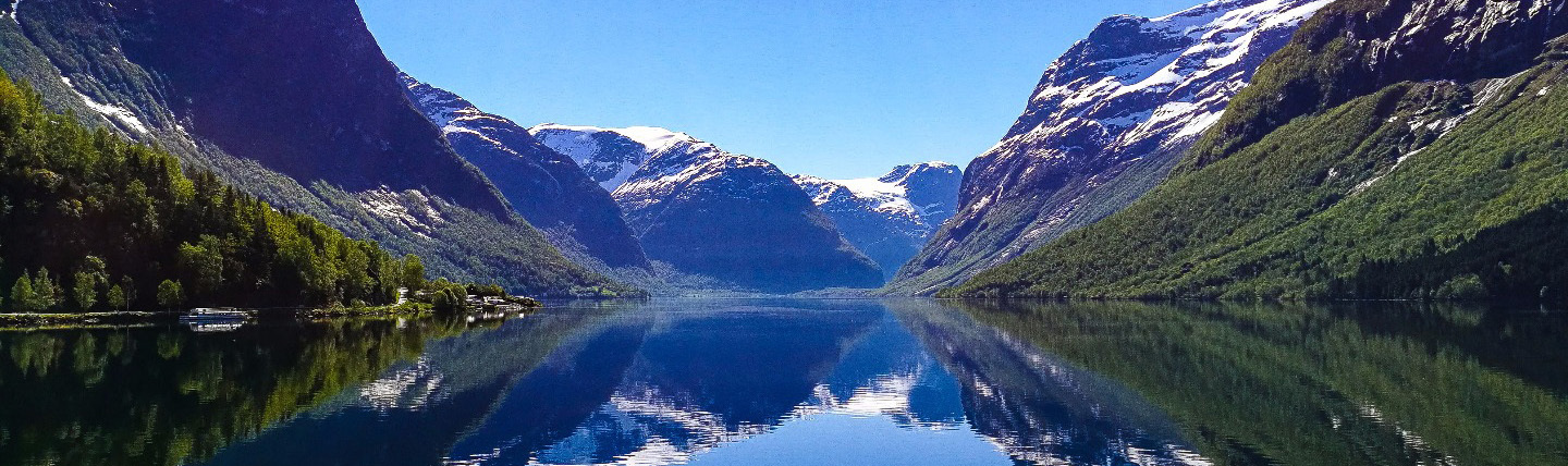 Norway fjord and mountain scenery