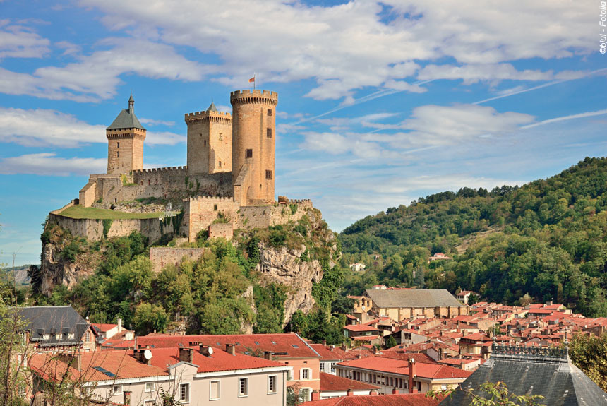 Walking in Cathar country Foix castle