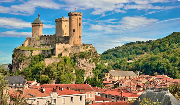 Walking in Cathar country Foix castle