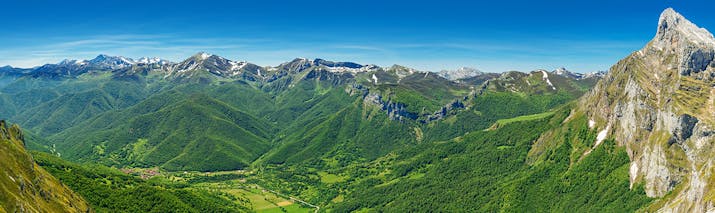 Mountain scene in the Picos de Europa in northern Spain